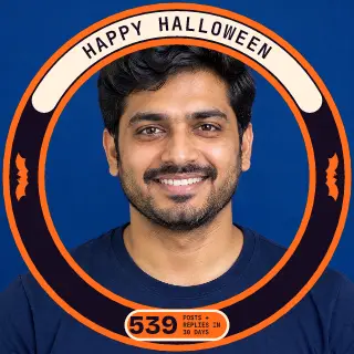 Halloween profile picture ring, Pumpkin look