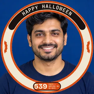 Halloween profile picture ring, Bone look