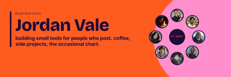 Name + one line X header, Tangerine look