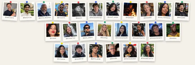 Polaroids X header, Paper look