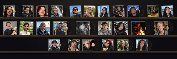 Record shelf X header, Night look