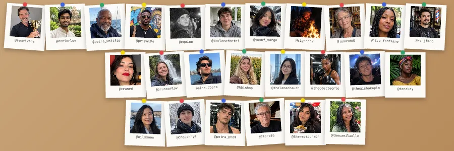 Polaroids header, From their photos