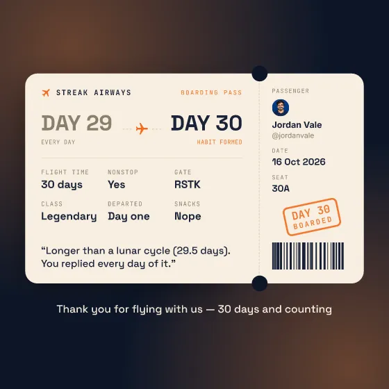 Boarding pass card
